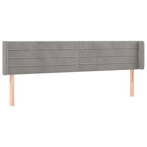 LED uzglavlje svjetlosivo 163x16x78/88 cm baršunasto - Svjetlosiva 163 x 16 x 78/88 cm 1 Cijena