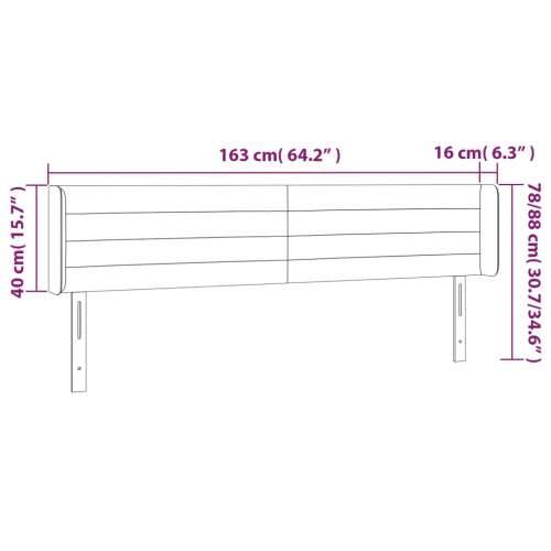 LED uzglavlje svjetlosivo 163x16x78/88 cm baršunasto - Svjetlosiva 163 x 16 x 78/88 cm 1 Cijena