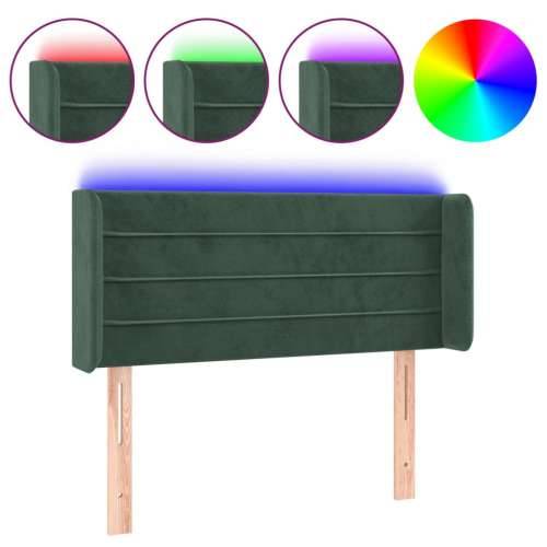 LED uzglavlje tamnozeleno 103x16x78/88 cm baršunasto - Tamnozelena 103 x 16 x 78/88 cm 1 Cijena