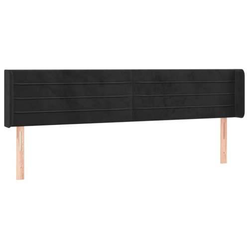 LED uzglavlje crno 203x16x78/88 cm baršunasto - Crna 203 x 16 x 78/88 cm 1 Cijena