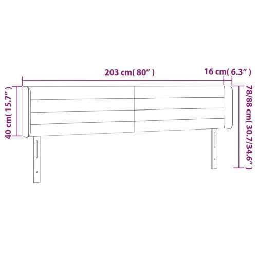LED uzglavlje tamnosivo 203x16x78/88 cm baršunasto - Tamno siva 203 x 16 x 78/88 cm 1 Cijena