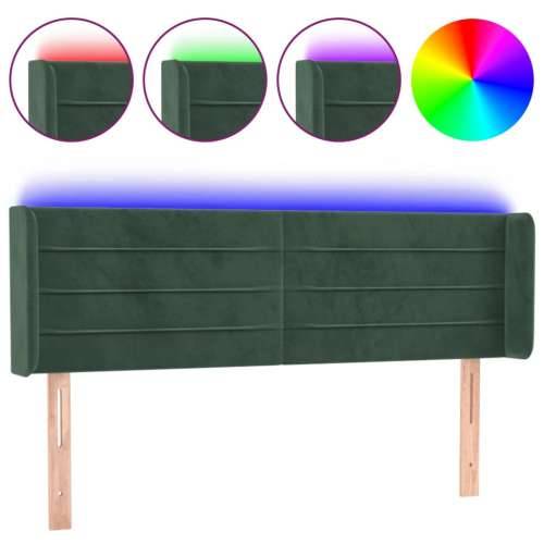 LED uzglavlje tamnozeleno 147x16x78/88 cm baršunasto - Tamnozelena 147 x 16 x 78/88 cm 1 Cijena