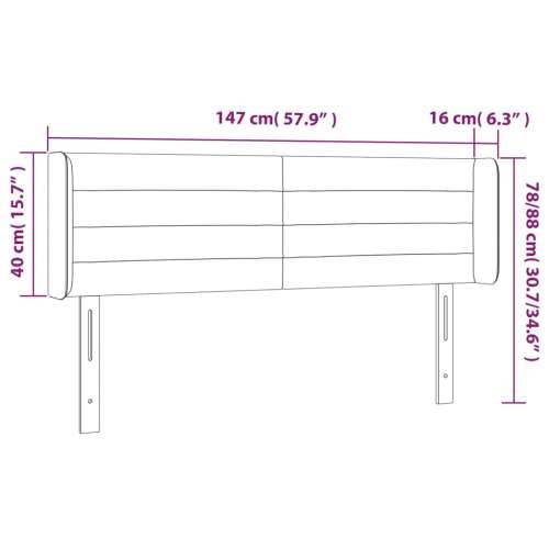 LED uzglavlje tamnozeleno 147x16x78/88 cm baršunasto - Tamnozelena 147 x 16 x 78/88 cm 1 Cijena