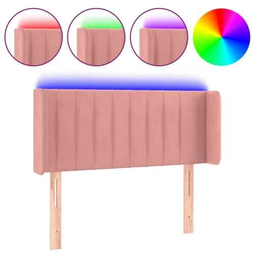 LED uzglavlje ružičasto 93x16x78/88 cm baršunasto - Ružičasta 93 x 16 x 78/88 cm 1 Cijena