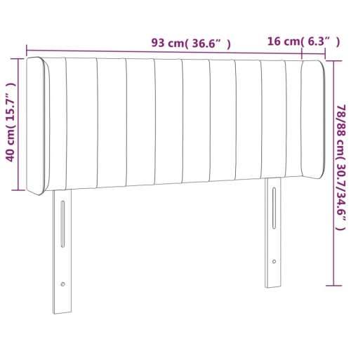 LED uzglavlje ružičasto 93x16x78/88 cm baršunasto - Ružičasta 93 x 16 x 78/88 cm 1 Cijena