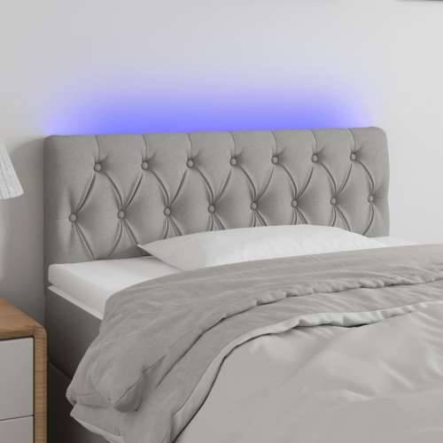 LED uzglavlje svjetlosivo 100 x 7 x 78/88 cm od tkanine - Svjetlosiva 100 x 7 x 78/88 cm 1 Cijena