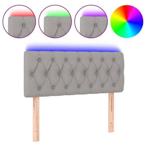 LED uzglavlje svjetlosivo 100 x 7 x 78/88 cm od tkanine - Svjetlosiva 100 x 7 x 78/88 cm 1 Cijena