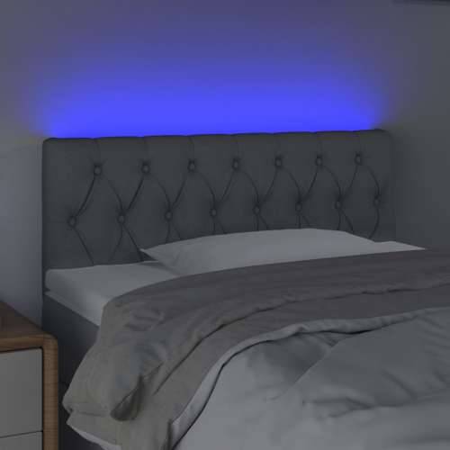 LED uzglavlje svjetlosivo 100 x 7 x 78/88 cm od tkanine - Svjetlosiva 100 x 7 x 78/88 cm 1 Cijena