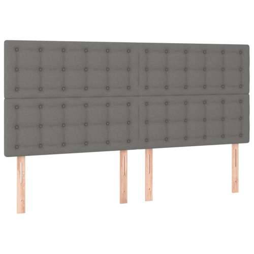Krevet box spring s madracem LED tamnosivi 160x200 cm tkanina - Tamno siva 160 x 200 cm gumbi Cijena