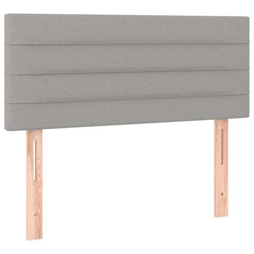 Krevet box spring s madracem LED svjetlosivi 100x200 cm tkanina - Svjetlosiva 100 x 200 cm vodoravne pruge Cijena