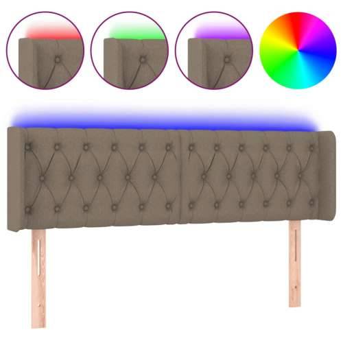 LED uzglavlje smeđesivo 163x16x78/88 cm od tkanine - Sivo-smeđa 163 x 16 x 78/88 cm 1 Cijena