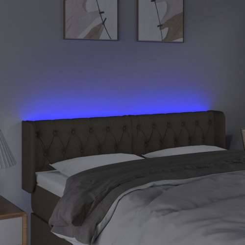 LED uzglavlje smeđesivo 163x16x78/88 cm od tkanine - Sivo-smeđa 163 x 16 x 78/88 cm 1 Cijena