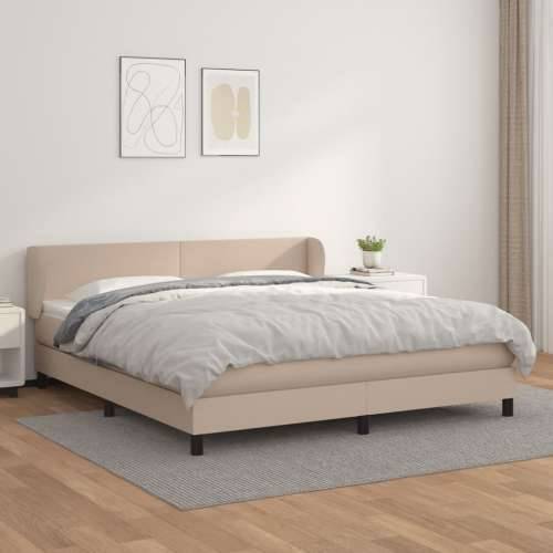 Krevet box spring s madracem cappuccino 180x200 cm umjetna koža - Boja cappuccina 180 x 200 cm Gladak dizajn Cijena