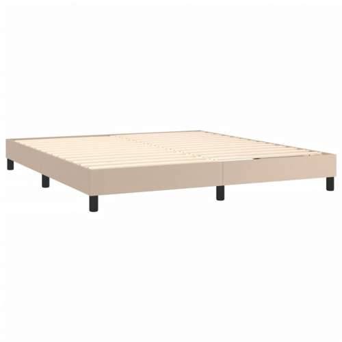 Krevet box spring s madracem cappuccino 180x200 cm umjetna koža - Boja cappuccina 180 x 200 cm Gladak dizajn Cijena
