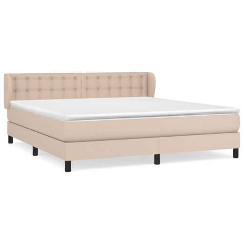 Krevet box spring s madracem cappuccino 180x200 cm umjetna koža - Boja cappuccina 180 x 200 cm gumbi Cijena