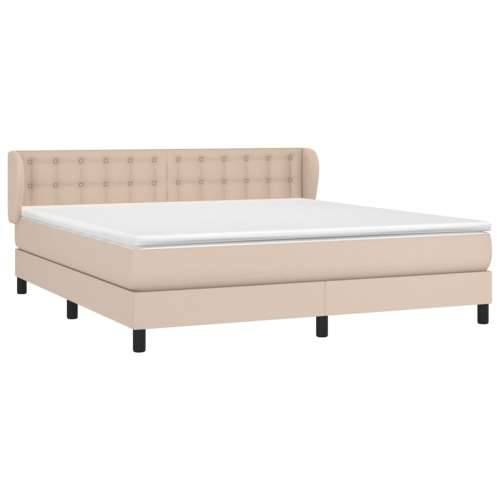 Krevet box spring s madracem cappuccino 180x200 cm umjetna koža - Boja cappuccina 180 x 200 cm gumbi Cijena
