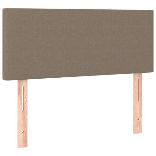 Krevet box spring s madracem LED smeđesivi 100x200 cm tkanina - Sivo-smeđa 100 x 200 cm Gladak dizajn Cijena
