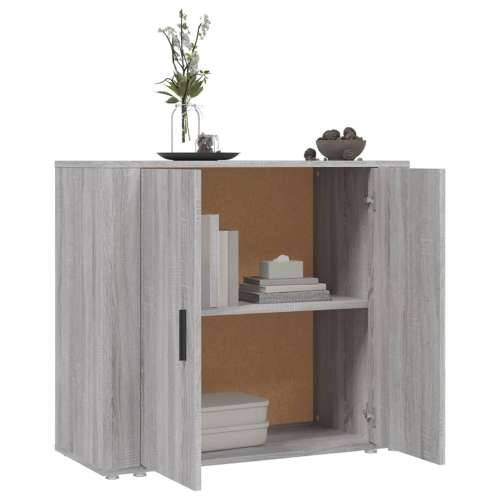 Komoda sivog hrasta sonome 80x33x70 cm od konstruiranog drva - Sivi hrast sonoma 1 Cijena