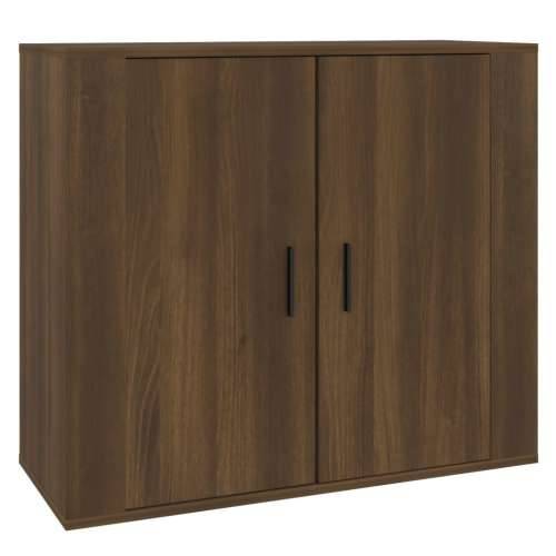Komoda boja Smeđi hrasta 80x33x70 cm od konstruiranog drva - Smeđi hrast 1 Cijena