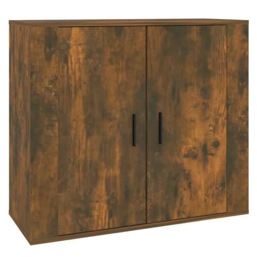 Komoda boja dimljenog hrasta 80x33x70 cm od konstruiranog drva - Dimljeni hrast 1 Cijena