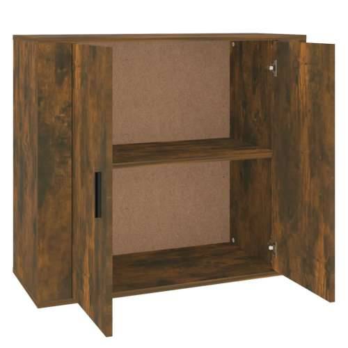 Komoda boja dimljenog hrasta 80x33x70 cm od konstruiranog drva - Dimljeni hrast 1 Cijena