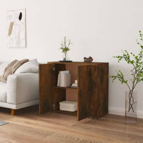 Komoda boja dimljenog hrasta 80x33x70 cm od konstruiranog drva - Dimljeni hrast 1 Cijena