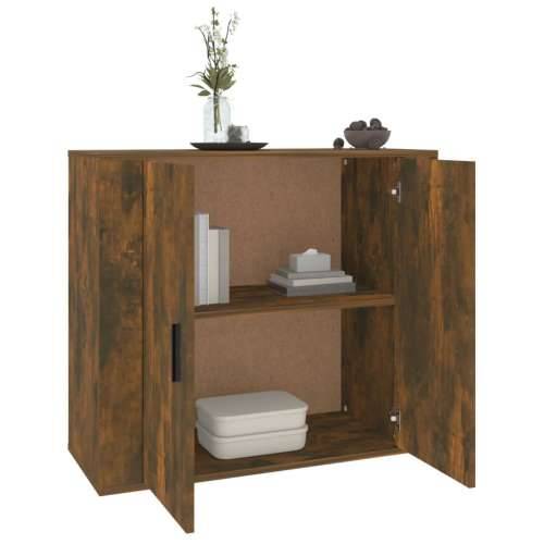 Komoda boja dimljenog hrasta 80x33x70 cm od konstruiranog drva - Dimljeni hrast 1 Cijena
