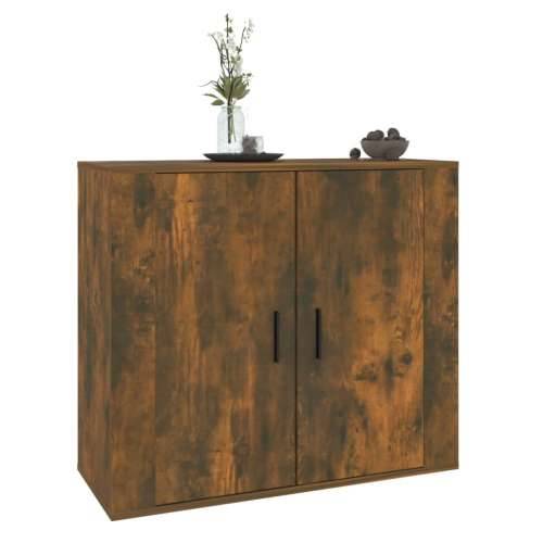 Komoda boja dimljenog hrasta 80x33x70 cm od konstruiranog drva - Dimljeni hrast 1 Cijena