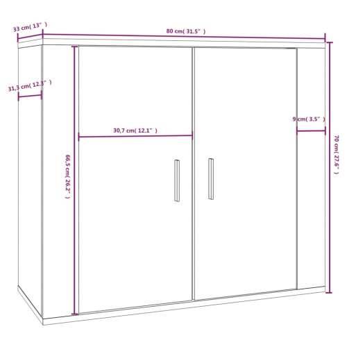 Komoda boja hrasta sonome 80 x 33 x 70 cm od konstruiranog drva - sonoma hrast 1 Cijena