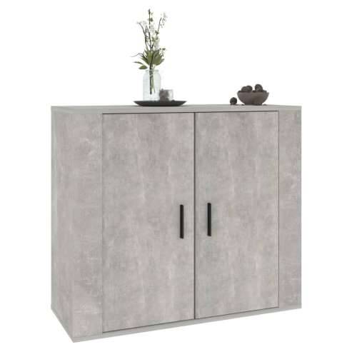 Komoda siva boja betona 80 x 33 x 70 cm od konstruiranog drva - Beton siva 1 Cijena