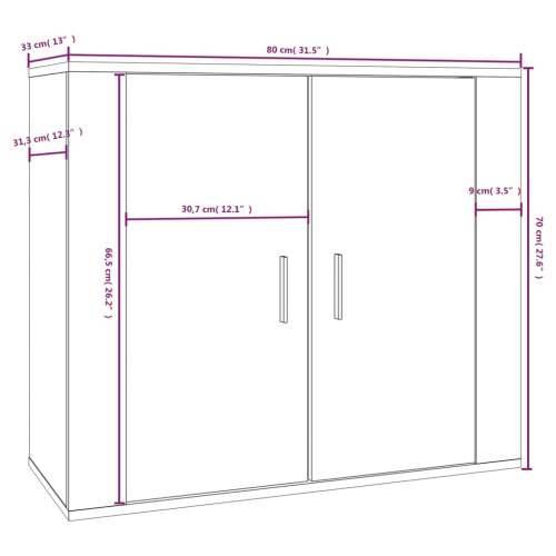 Komoda siva boja betona 80 x 33 x 70 cm od konstruiranog drva - Beton siva 1 Cijena