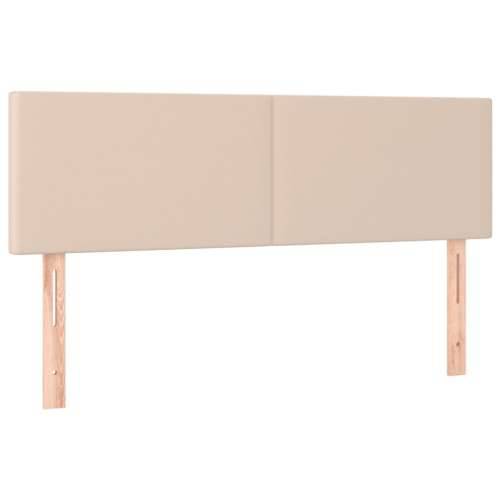 Krevet box spring madrac LED cappuccino 140x200cm umjetna koža - Boja cappuccina 140 x 200 cm Gladak dizajn Cijena