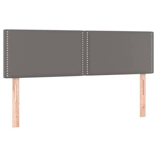 Krevet s oprugama i madracem sivi 140x190 cm od umjetne kože - Siva 140 x 190 cm Obično s čavlima Cijena