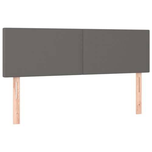 Krevet s oprugama i madracem sivi 140x190 cm od umjetne kože - Siva 140 x 190 cm Gladak dizajn Cijena