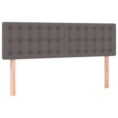 Krevet s oprugama i madracem sivi 140x190 cm od umjetne kože - Siva 140 x 190 cm gumbi Cijena