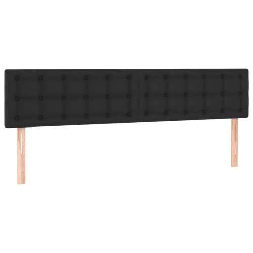 Krevet s oprugama i madracem crni 160 x 200 cm od umjetne kože - Crna 160 x 200 cm gumbi Cijena