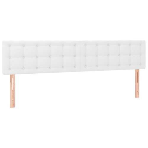 Krevet s oprugama i madracem bijeli 160x200 cm od umjetne kože - Bijela 160 x 200 cm gumbi Cijena