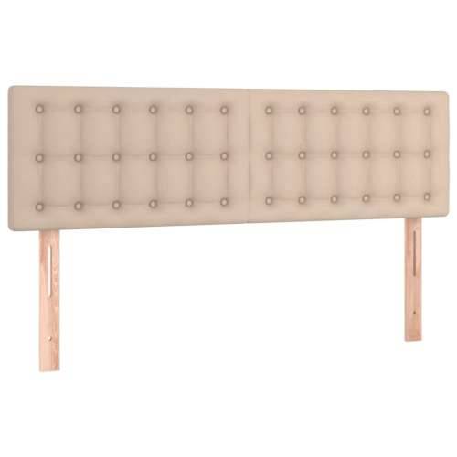 Krevet s oprugama i madrac cappuccino 140x190cm od umjetne kože - Boja cappuccina 140 x 190 cm gumbi Cijena