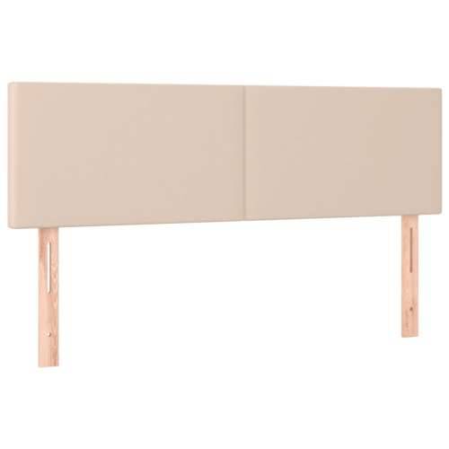 Krevet s oprugama i madrac cappuccino 140x190cm od umjetne kože - Boja cappuccina 140 x 190 cm Gladak dizajn Cijena