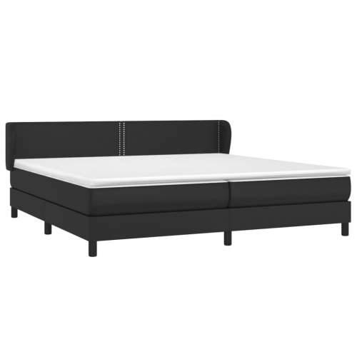 Krevet s oprugama i madracem crni 200x200 cm od umjetne kože - Crna 200 x 200 cm Obično s čavlima Cijena