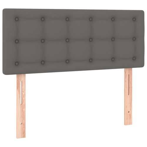 Krevet s oprugama i madracem sivi 100x200 cm od umjetne kože - Siva 100 x 200 cm gumbi Cijena