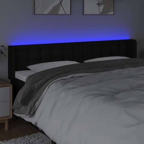 LED uzglavlje crno 183x16x78/88 cm od tkanine - Crna 183 x 16 x 78/88 cm 1 Cijena