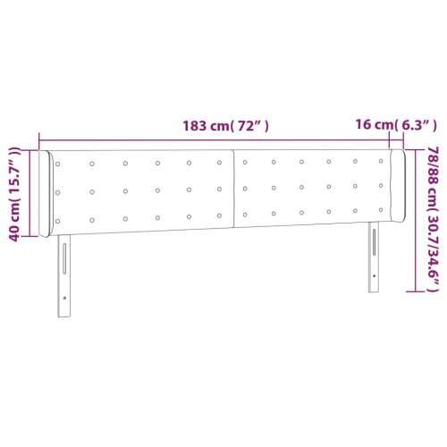 LED uzglavlje crno 183x16x78/88 cm od tkanine - Crna 183 x 16 x 78/88 cm 1 Cijena