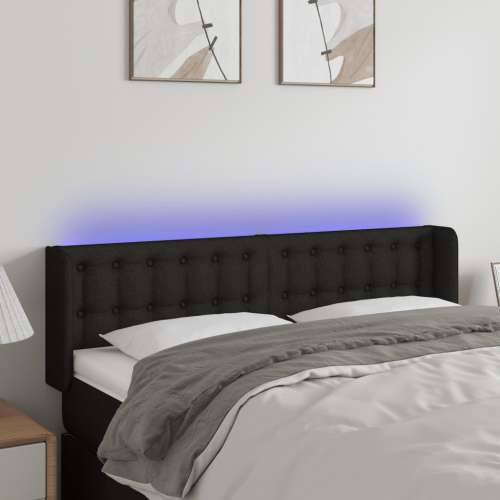 LED uzglavlje crno 147x16x78/88 cm od tkanine - Crna 147 x 16 x 78/88 cm 1 Cijena