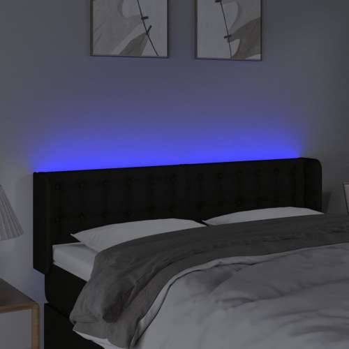 LED uzglavlje crno 147x16x78/88 cm od tkanine - Crna 147 x 16 x 78/88 cm 1 Cijena