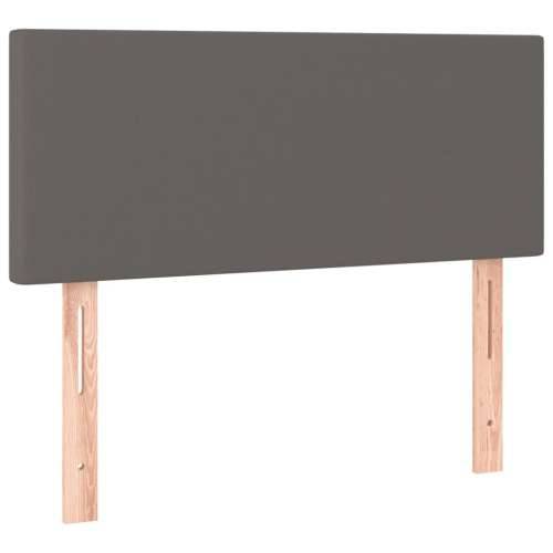 Krevet s oprugama i madracem sivi 100x200 cm od umjetne kože - Siva 100 x 200 cm Gladak dizajn Cijena