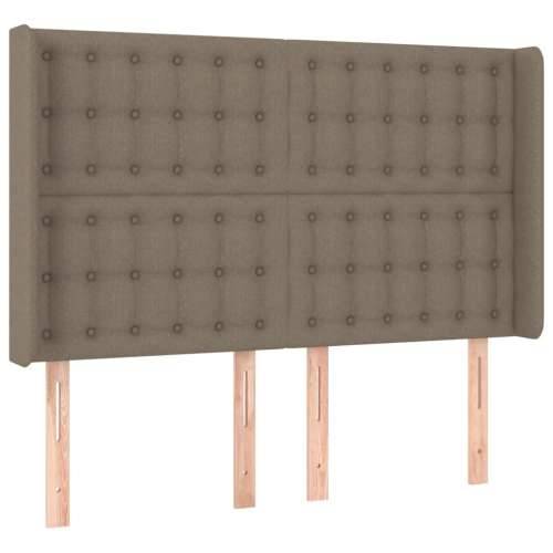 LED uzglavlje smeđesivo 147 x 16 x 118/128 cm od tkanine - Sivo-smeđa 147 x 16 x 118/128 cm 1 Cijena