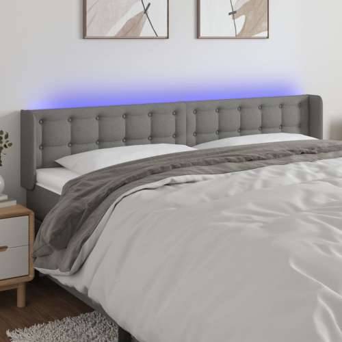 LED uzglavlje tamnosivo 203x16x78/88 cm od tkanine - Tamno siva 203 x 16 x 78/88 cm 1 Cijena