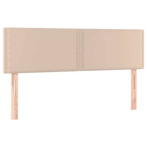 Krevet s oprugama i madrac cappuccino 140x190cm od umjetne kože - Boja cappuccina 140 x 190 cm Obično s čavlima Cijena