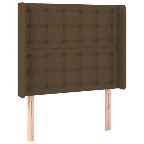 LED uzglavlje tamnosmeđe 93x16x118/128 cm od tkanine - Tamno smeđa 93 x 16 x 118/128 cm 1 Cijena